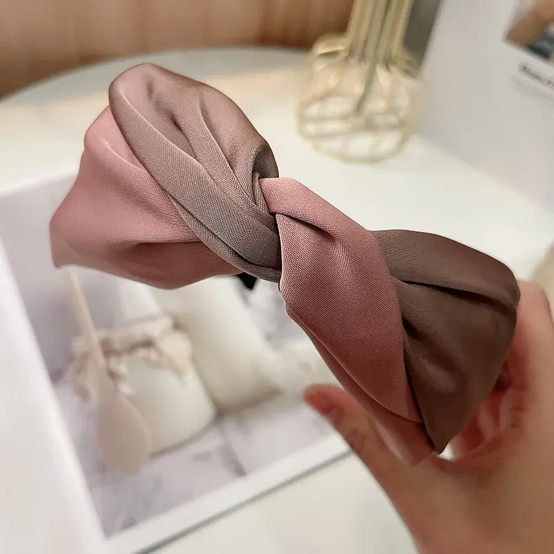 Korean Style Double Color Knot Hair Hoop Women