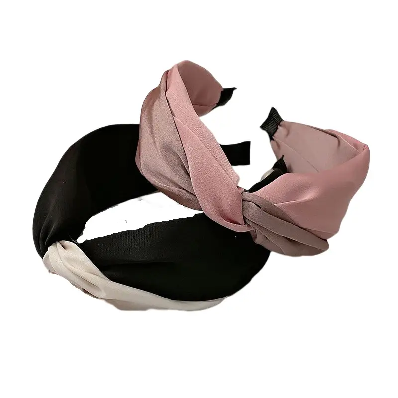 Korean Style Double Color Knot Hair Hoop Women