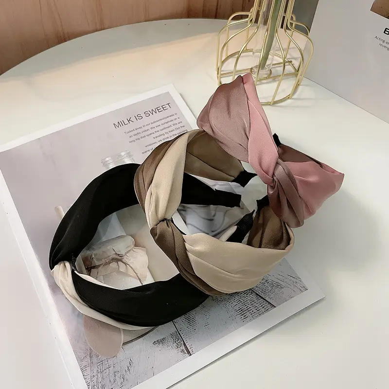 Korean Style Double Color Knot Hair Hoop Women — feature 5
