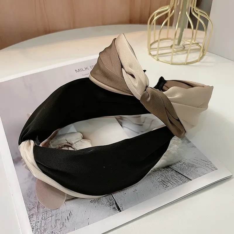 Korean Style Double Color Knot Hair Hoop Women — feature 6