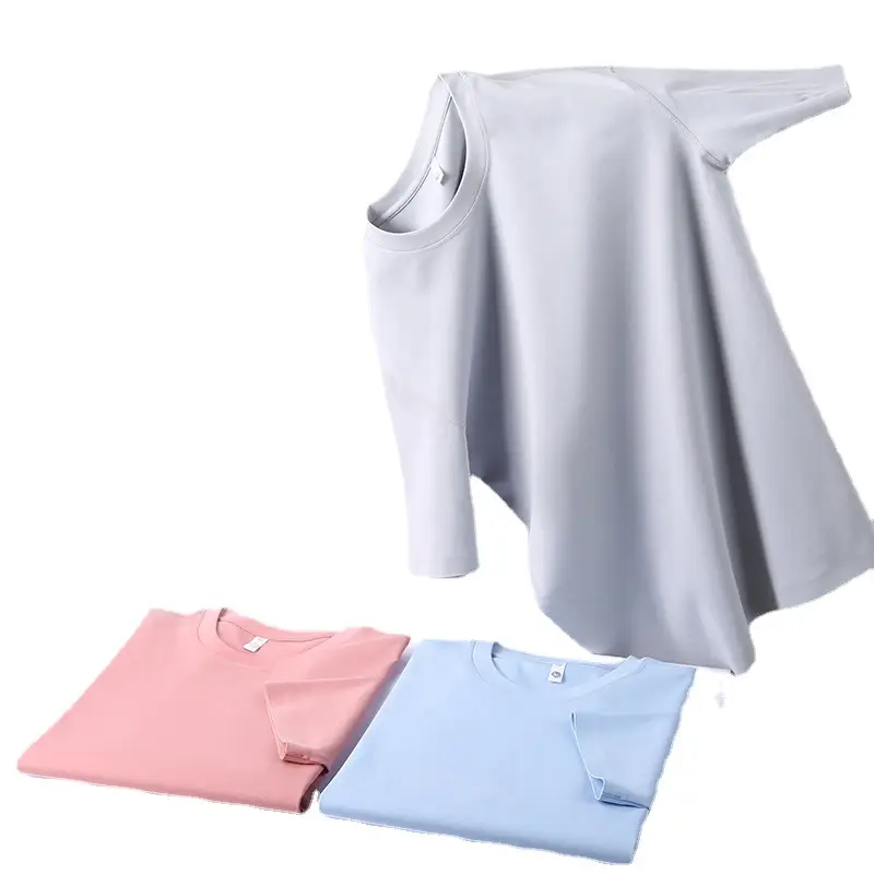 Men Pink Stretchy T-Shirt Loose Crew Neck - Image 13
