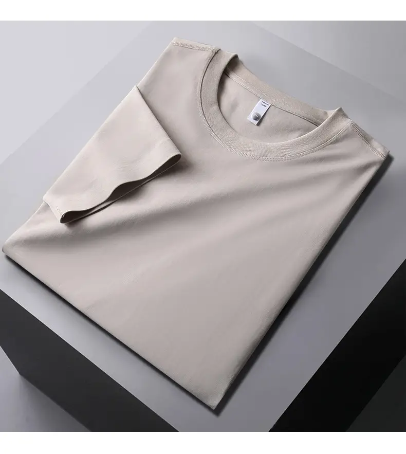 Men Pink Stretchy T-Shirt Loose Crew Neck — feature 15