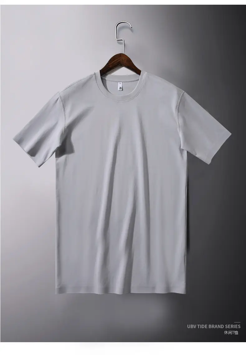 Men Pink Stretchy T-Shirt Loose Crew Neck — feature 8