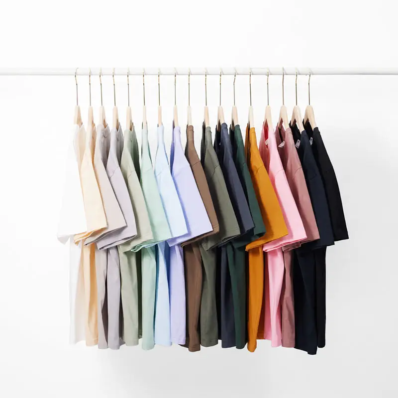 Pink Cotton T-Shirt Men 240g Drop Shoulder Half Sleeve