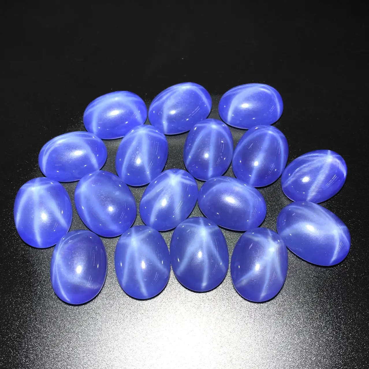 Egg Shaped Bare Stone Rings with Six-pointed Star Light — feature 2