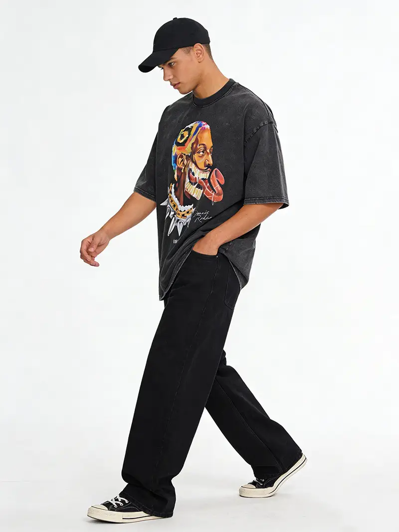 American Style Rodman Character T-Shirt Black 230 GSM - Image 6