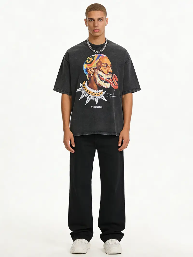American Style Rodman Character T-Shirt Black 230 GSM - Image 8