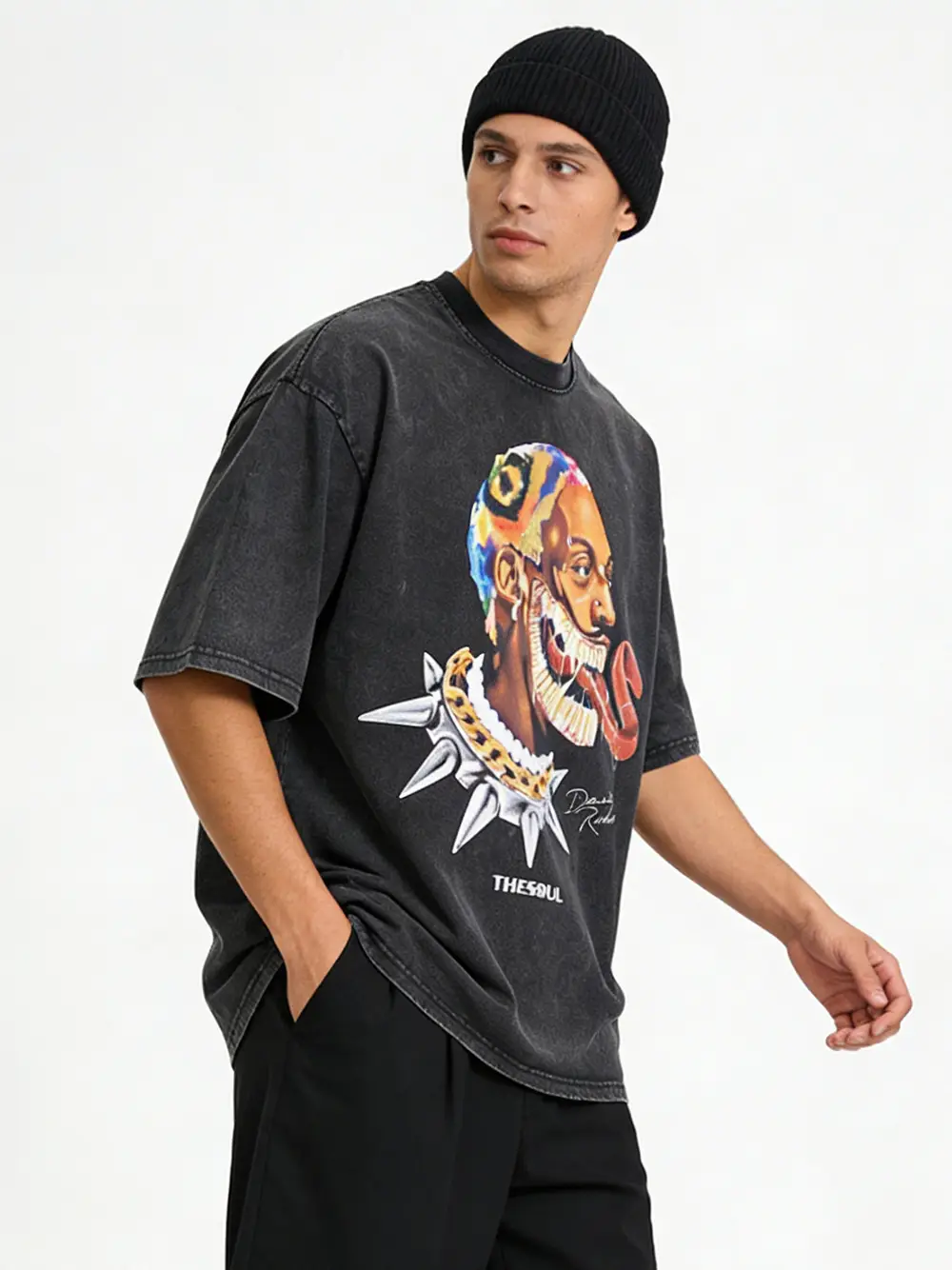 American Style Rodman Character T-Shirt Black 230 GSM - Image 9