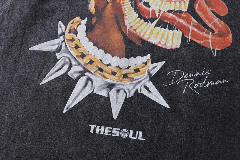 American Style Rodman Character T-Shirt Black 230 GSM — feature 13