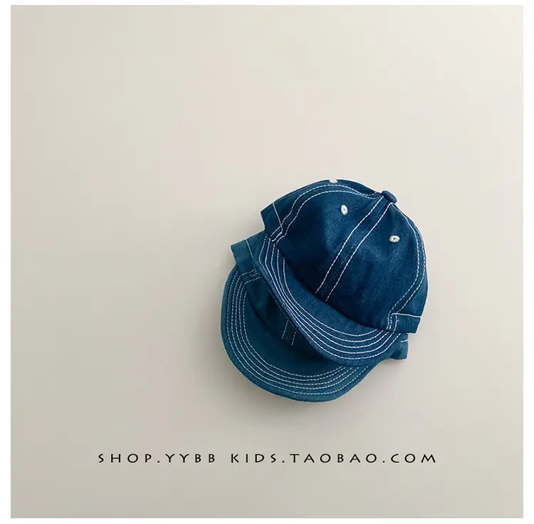 Blue Drawstring Baseball Cap for Kids Girls — feature 10