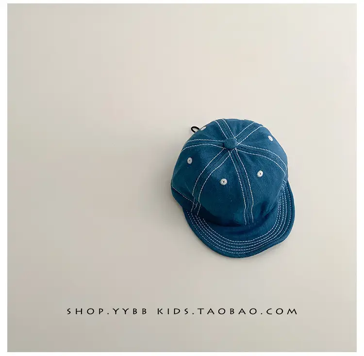 Blue Drawstring Baseball Cap for Kids Girls — feature 12