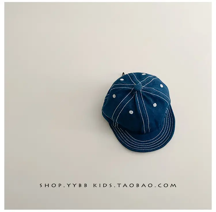 Blue Drawstring Baseball Cap for Kids Girls — feature 13