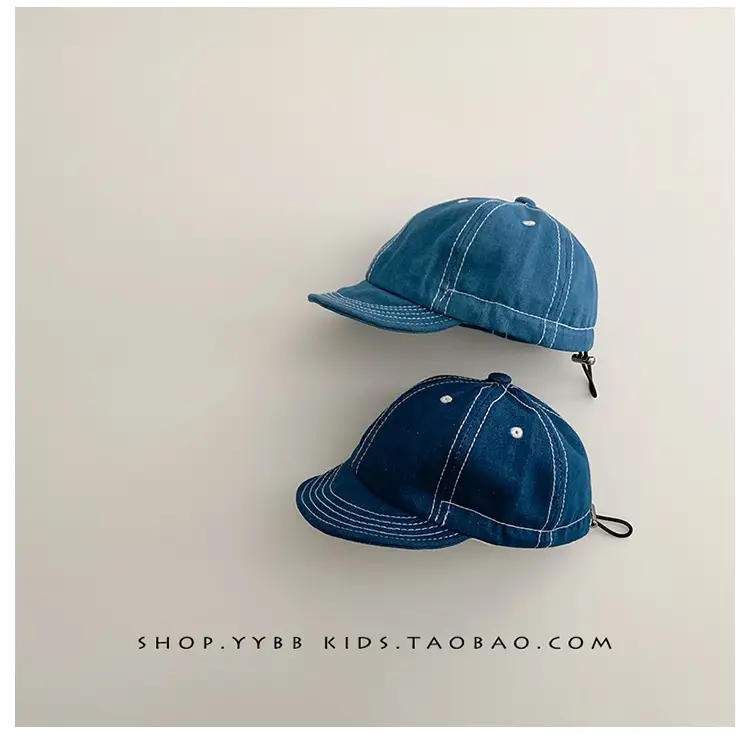 Blue Drawstring Baseball Cap for Kids Girls — feature 2