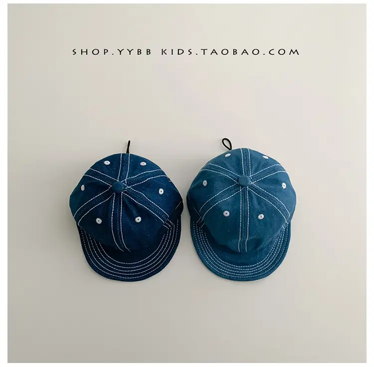 Blue Drawstring Baseball Cap for Kids Girls — feature 3