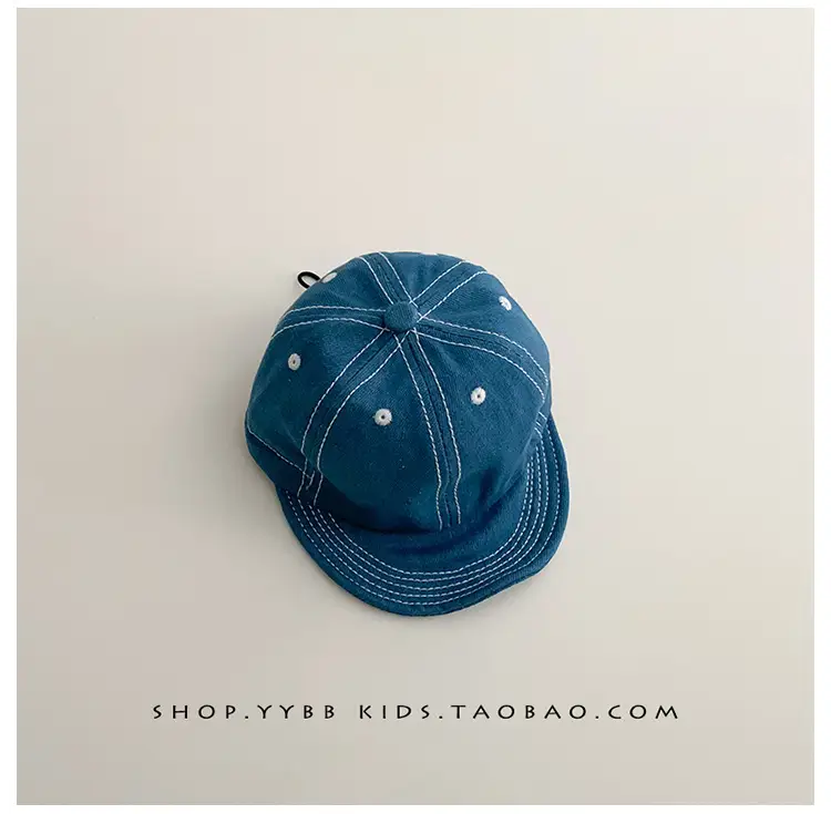 Blue Drawstring Baseball Cap for Kids Girls — feature 6