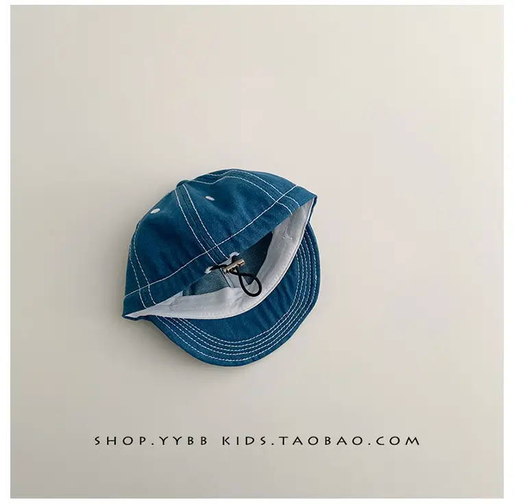 Blue Drawstring Baseball Cap for Kids Girls — feature 7