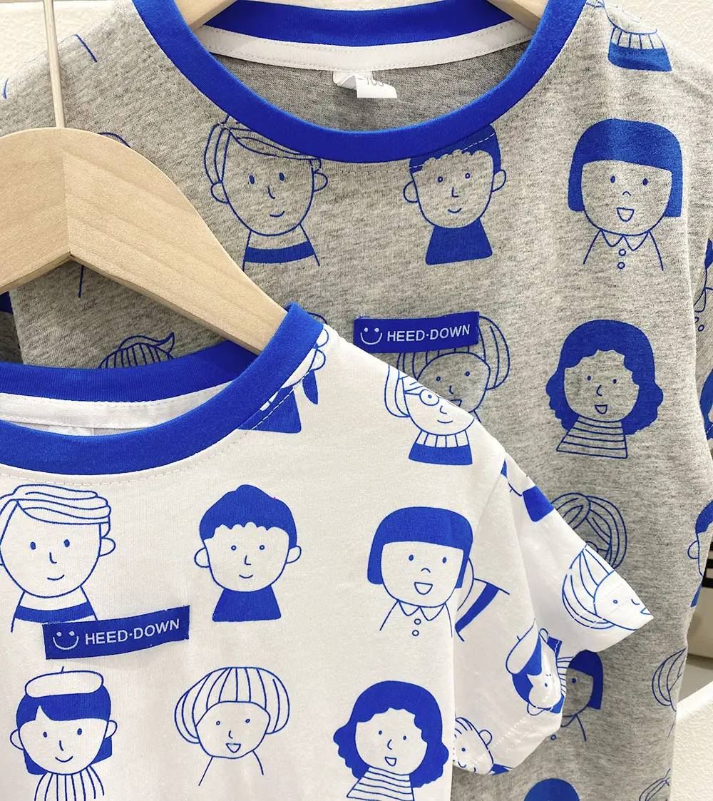 2023 Kids T-Shirt Gray Blue Cartoon Print Elastic Waist — feature 4
