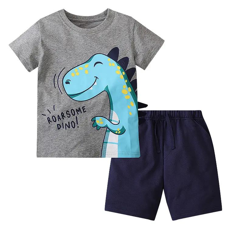 Cute Dinosaur Print Boys 2-Piece Set - Image 14