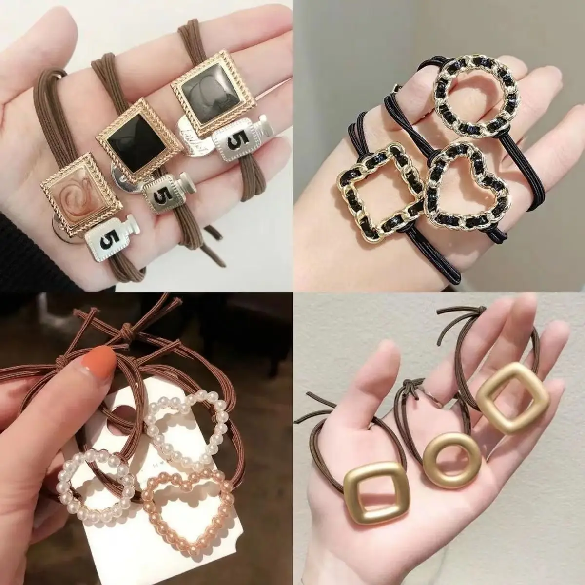 Adult Hair Rope Rubber Band Leather Set for Girls - Image 14