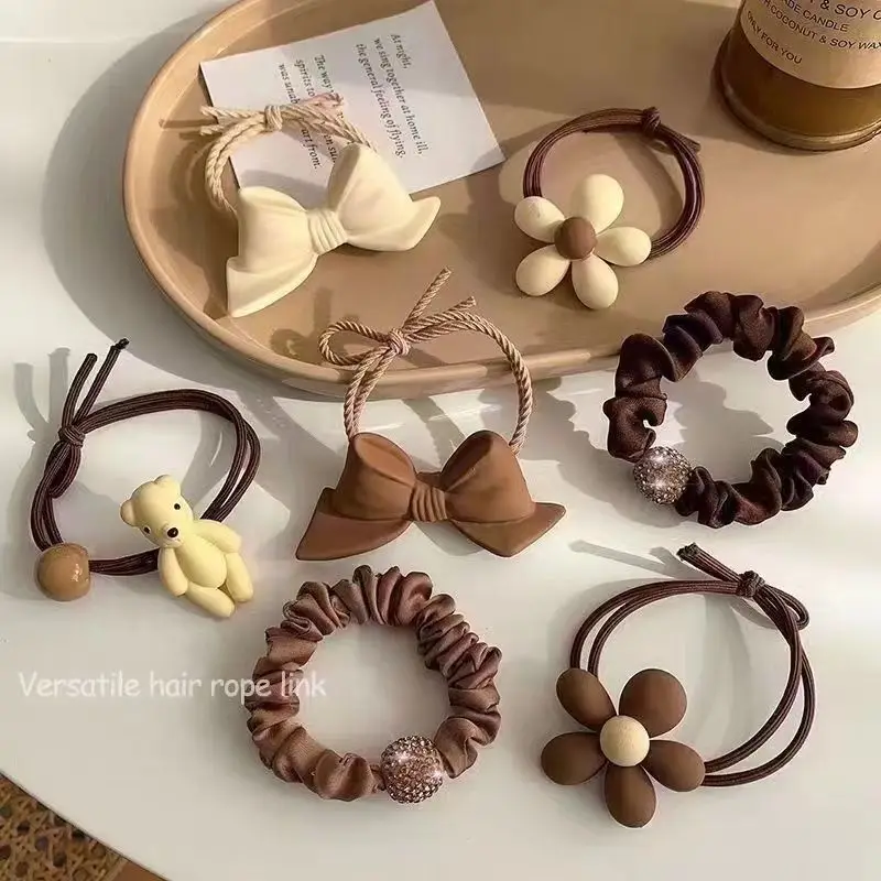 Adult Hair Rope Rubber Band Leather Set for Girls - Image 23