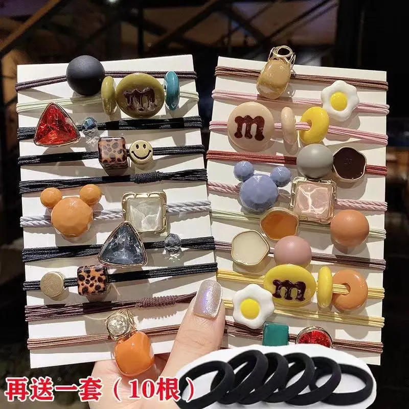Adult Hair Rope Rubber Band Leather Set for Girls - Image 5