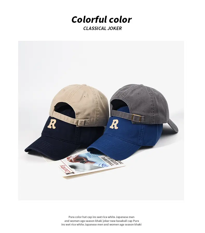 White R Label Baseball Cap for Men Women Summer — feature 2