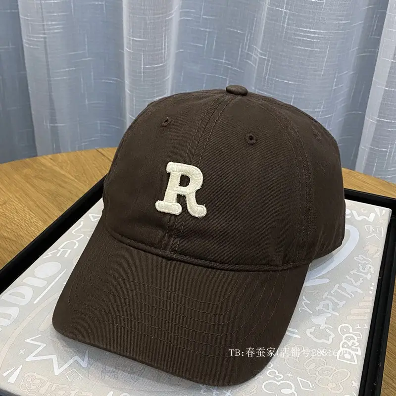 White R Label Baseball Cap for Men Women Summer - Image 12