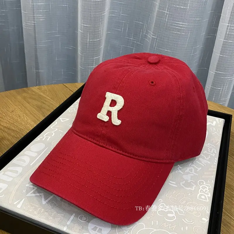 White R Label Baseball Cap for Men Women Summer - Image 13
