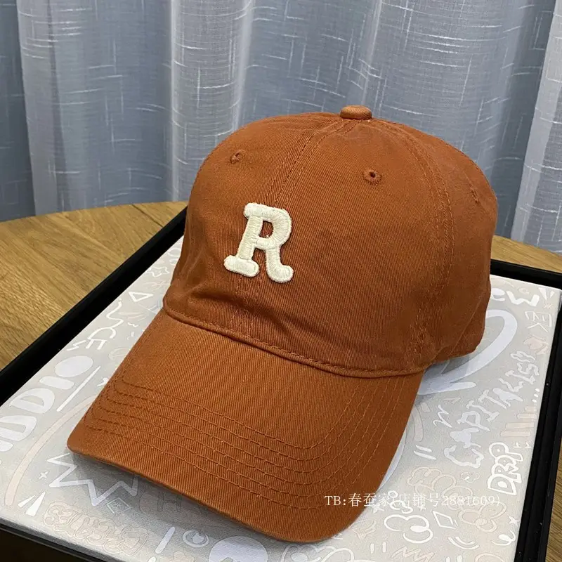 White R Label Baseball Cap for Men Women Summer - Image 6