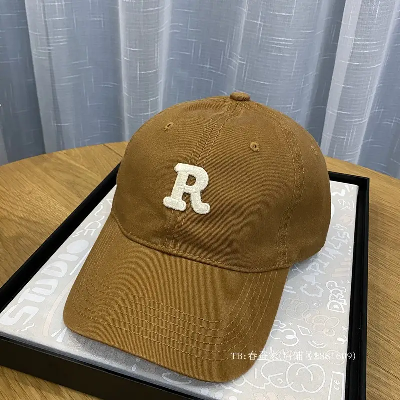 White R Label Baseball Cap for Men Women Summer - Image 7