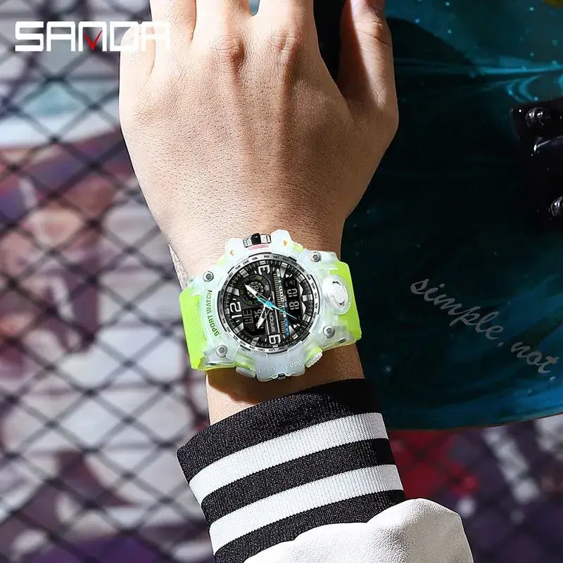 Sanda Korean Fashion Waterproof Multifunctional Watch for Men - Image 97