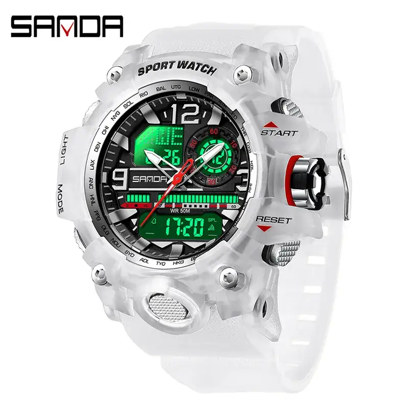 Sanda Korean Fashion Waterproof Multifunctional Watch for Men - Image 10