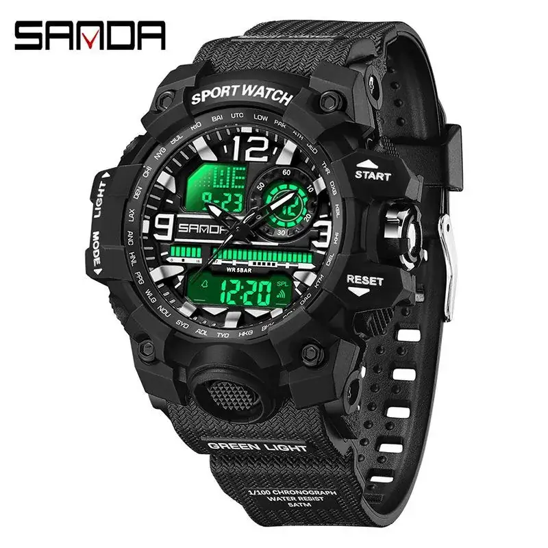 Sanda Korean Fashion Waterproof Multifunctional Watch for Men - Image 11