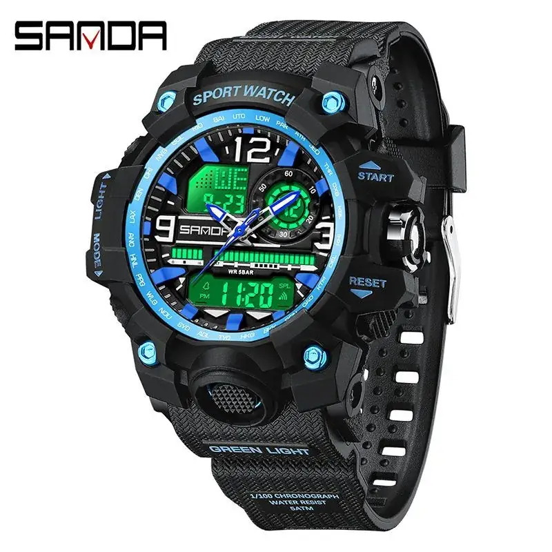 Sanda Korean Fashion Waterproof Multifunctional Watch for Men - Image 13