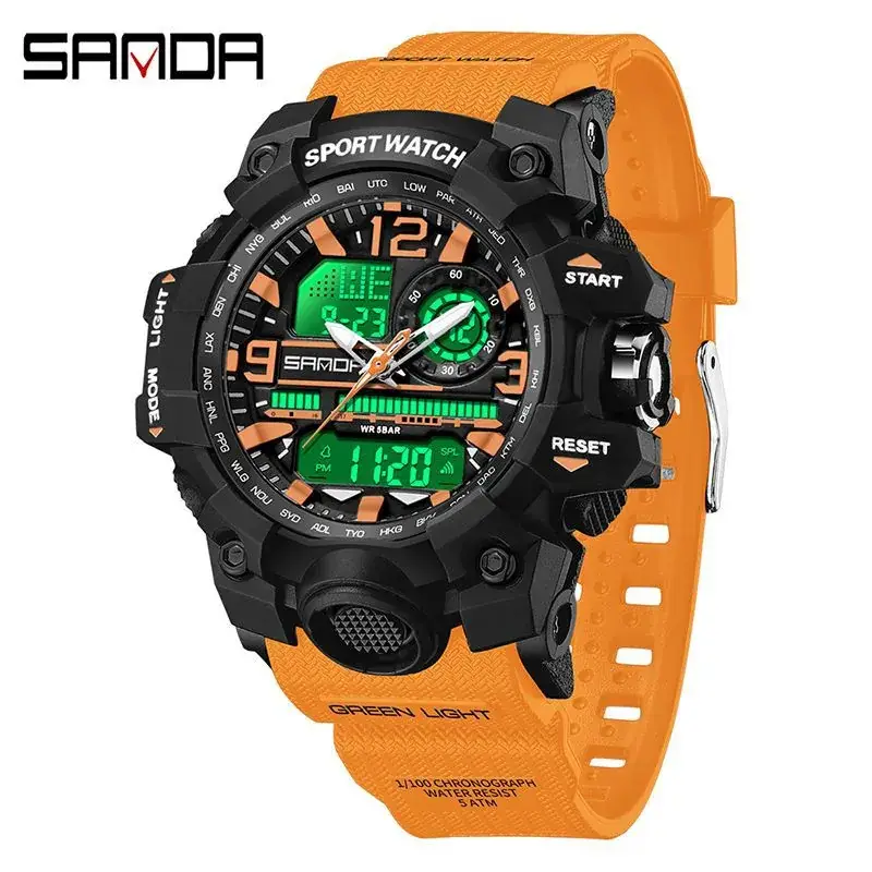 Sanda Korean Fashion Waterproof Multifunctional Watch for Men - Image 15