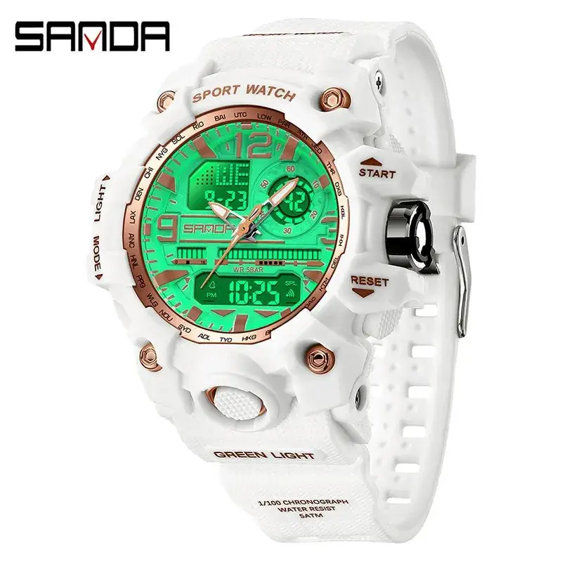 Sanda Korean Fashion Waterproof Multifunctional Watch for Men - Image 17
