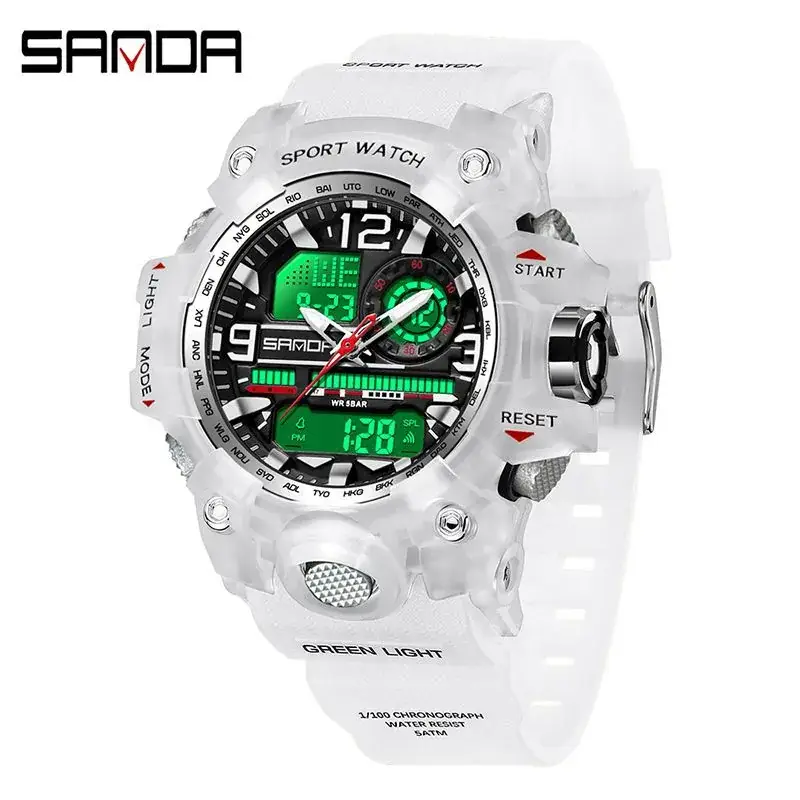 Sanda Korean Fashion Waterproof Multifunctional Watch for Men - Image 19