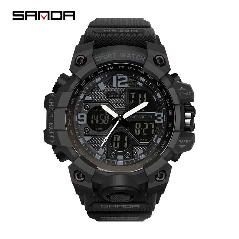 Sanda Korean Fashion Waterproof Multifunctional Watch for Men - Image 22