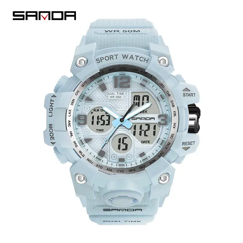 Sanda Korean Fashion Waterproof Multifunctional Watch for Men - Image 23