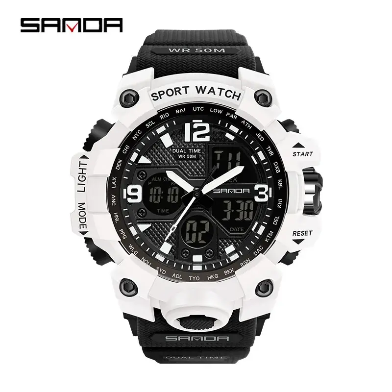 Sanda Korean Fashion Waterproof Multifunctional Watch for Men - Image 28