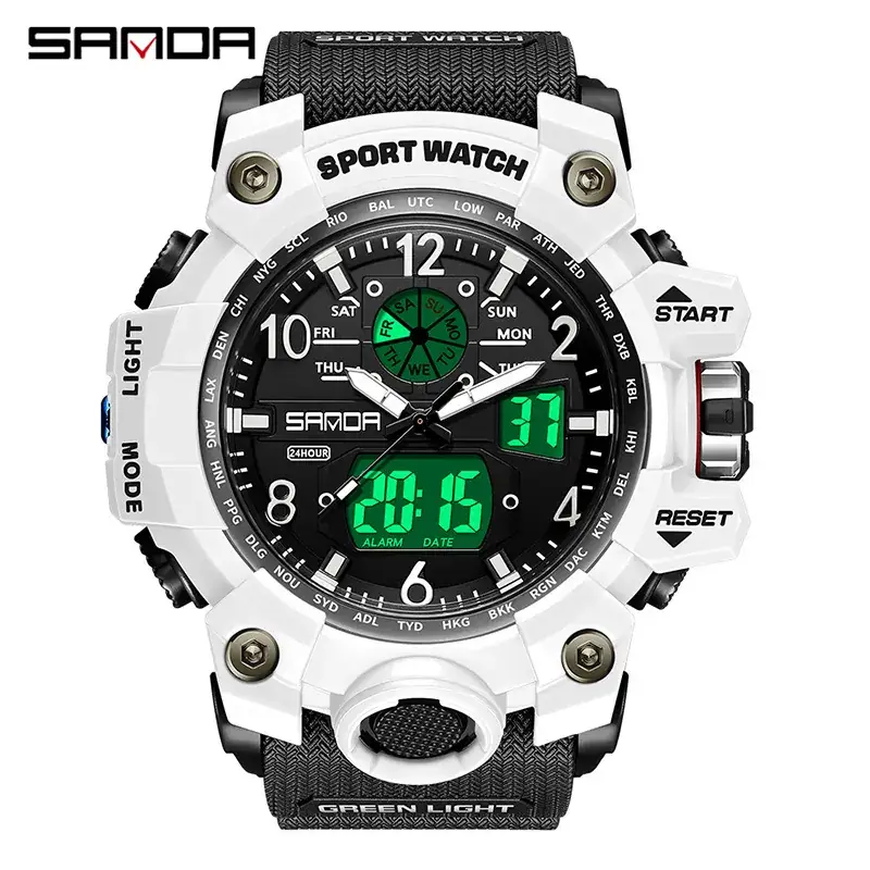 Sanda Korean Fashion Waterproof Multifunctional Watch for Men - Image 31
