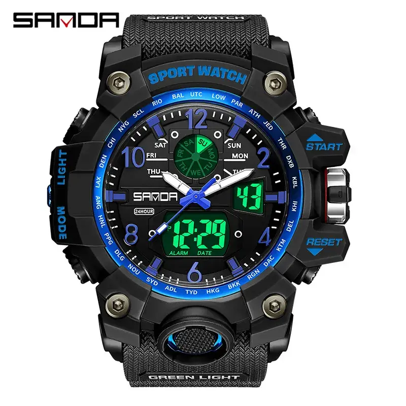 Sanda Korean Fashion Waterproof Multifunctional Watch for Men - Image 34