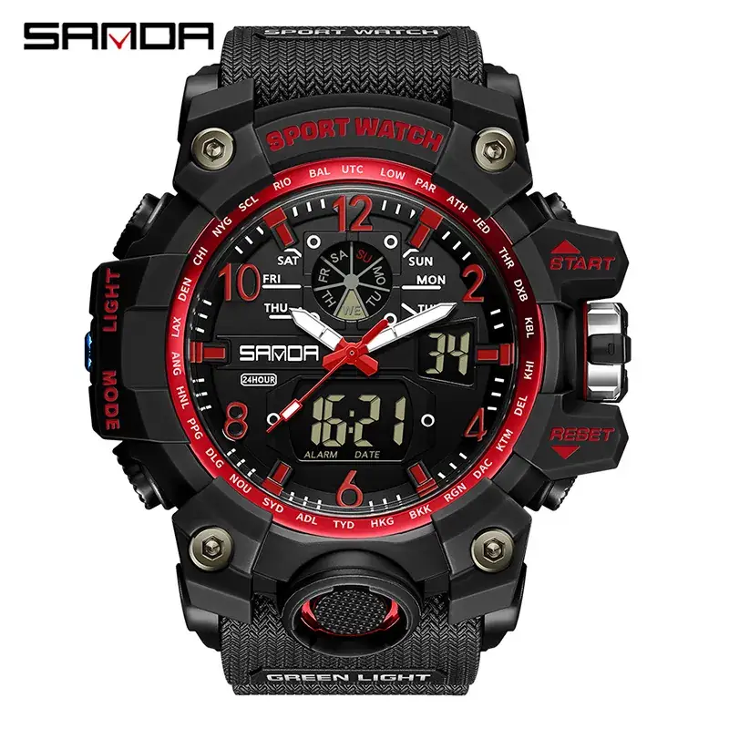 Sanda Korean Fashion Waterproof Multifunctional Watch for Men - Image 35