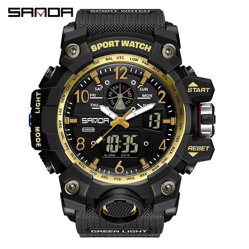 Sanda Korean Fashion Waterproof Multifunctional Watch for Men - Image 36