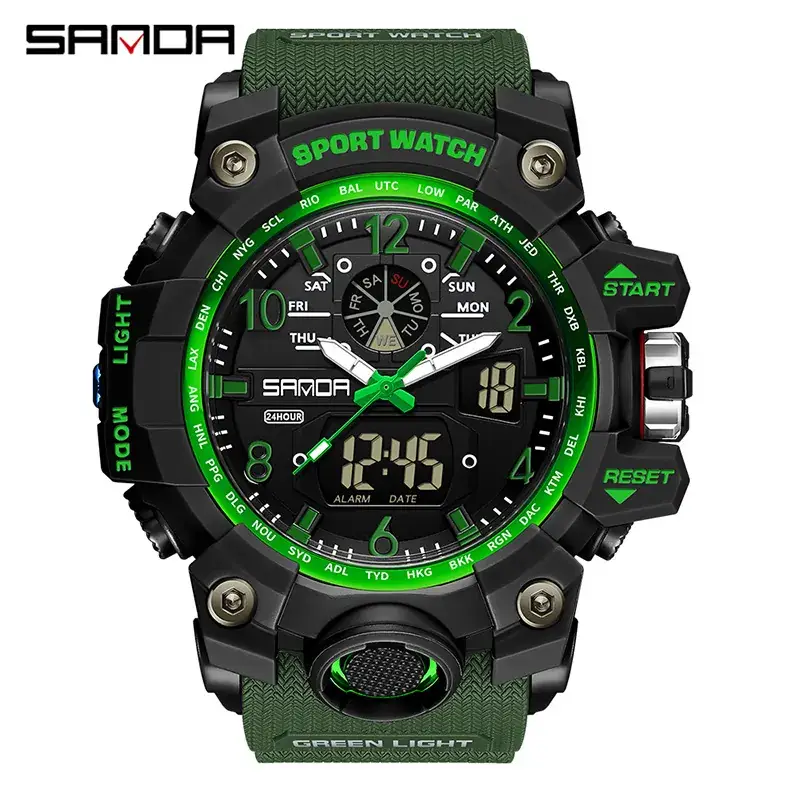 Sanda Korean Fashion Waterproof Multifunctional Watch for Men - Image 37