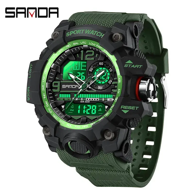 Sanda Korean Fashion Waterproof Multifunctional Watch for Men - Image 4