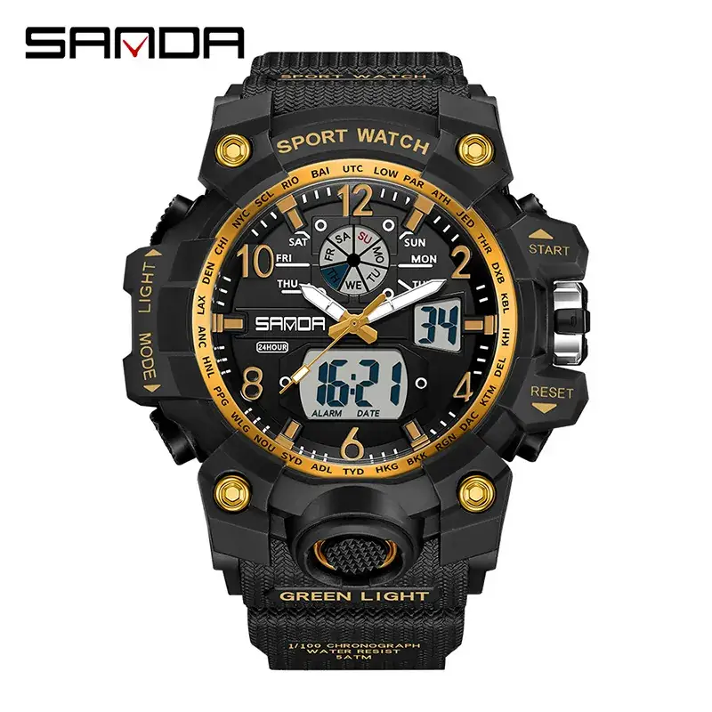 Sanda Korean Fashion Waterproof Multifunctional Watch for Men - Image 42
