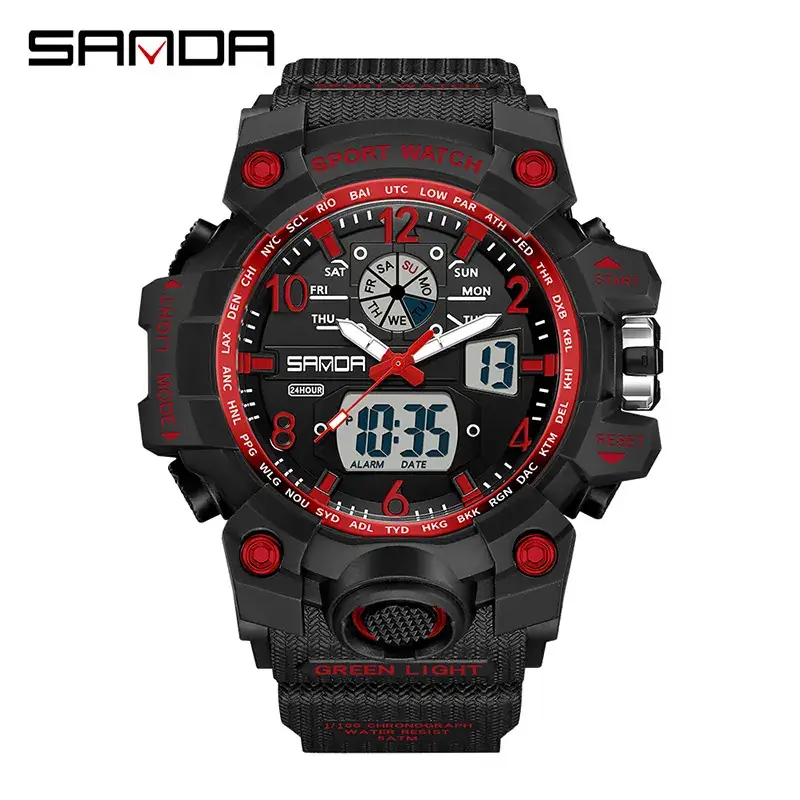 Sanda Korean Fashion Waterproof Multifunctional Watch for Men - Image 43