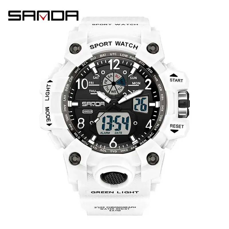 Sanda Korean Fashion Waterproof Multifunctional Watch for Men - Image 44