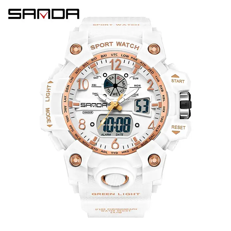 Sanda Korean Fashion Waterproof Multifunctional Watch for Men - Image 46